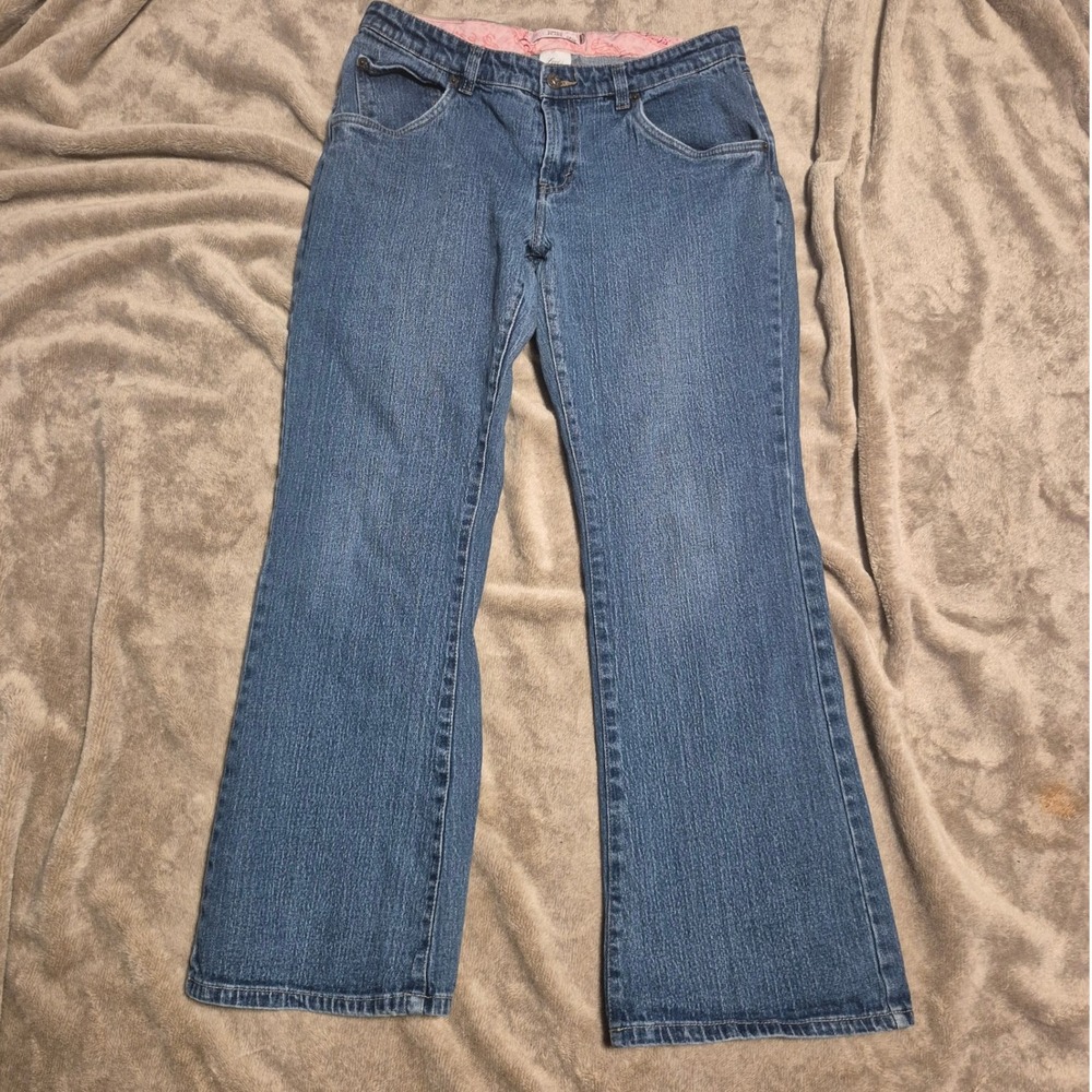 Levis 517 Girls Plus Size 18.5 Stretch Flare Jeans Medium Wash Blue Denim